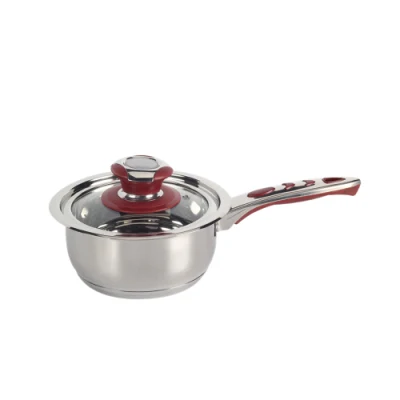 Stainless Steel Saucepan Stainless Steel Casserole Pot Cooking Pot with Lid Cookware Tri