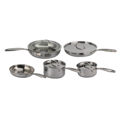 Stainless Cookware Set, Pots and Pans Tri